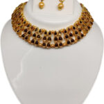 Shimti alloy gold jewellery set gold