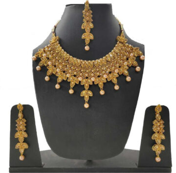 Shimti Alloy Gold-plated Gold Jewellery Set (Pack of 1) – Gold