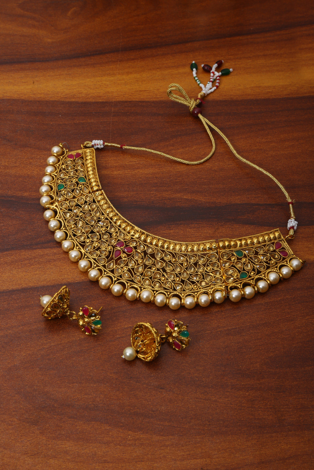 Shimti Alloy Gold-plated Gold, Multicolor Jewellery Set – Multicolor – view 2