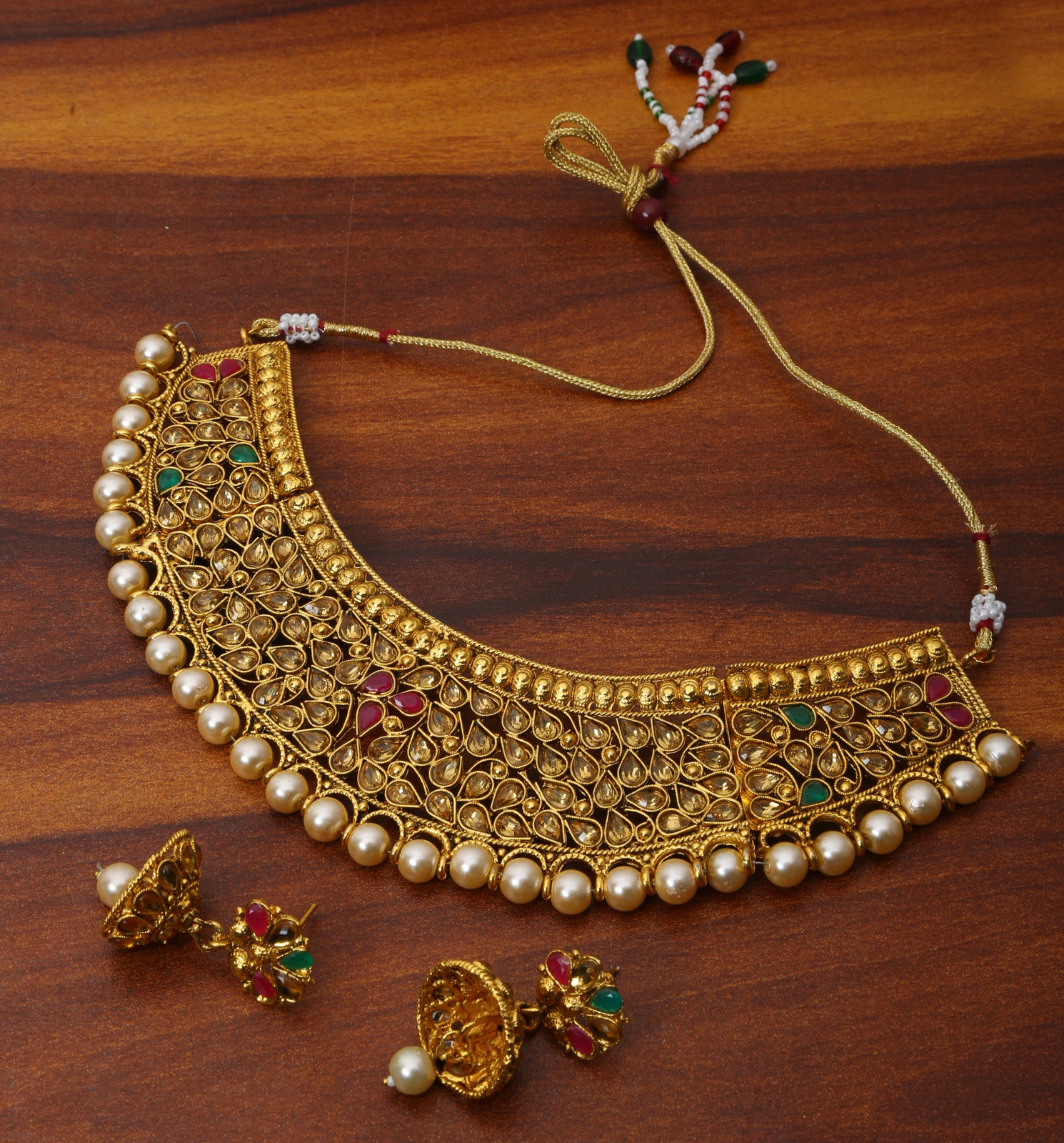 Shimti Alloy Gold-plated Gold, Multicolor Jewellery Set – Multicolor – view 4