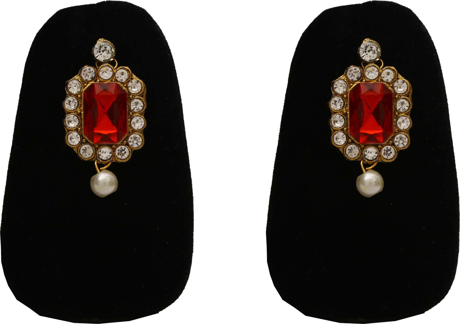 Shimti Alloy Gold-plated Red, Gold Jewellery Set – Red – view 3