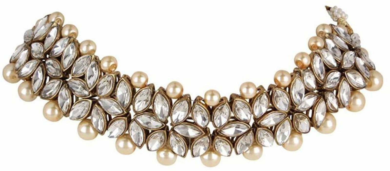 Shimti Alloy Gold-plated White Jewellery Set – White – view 3