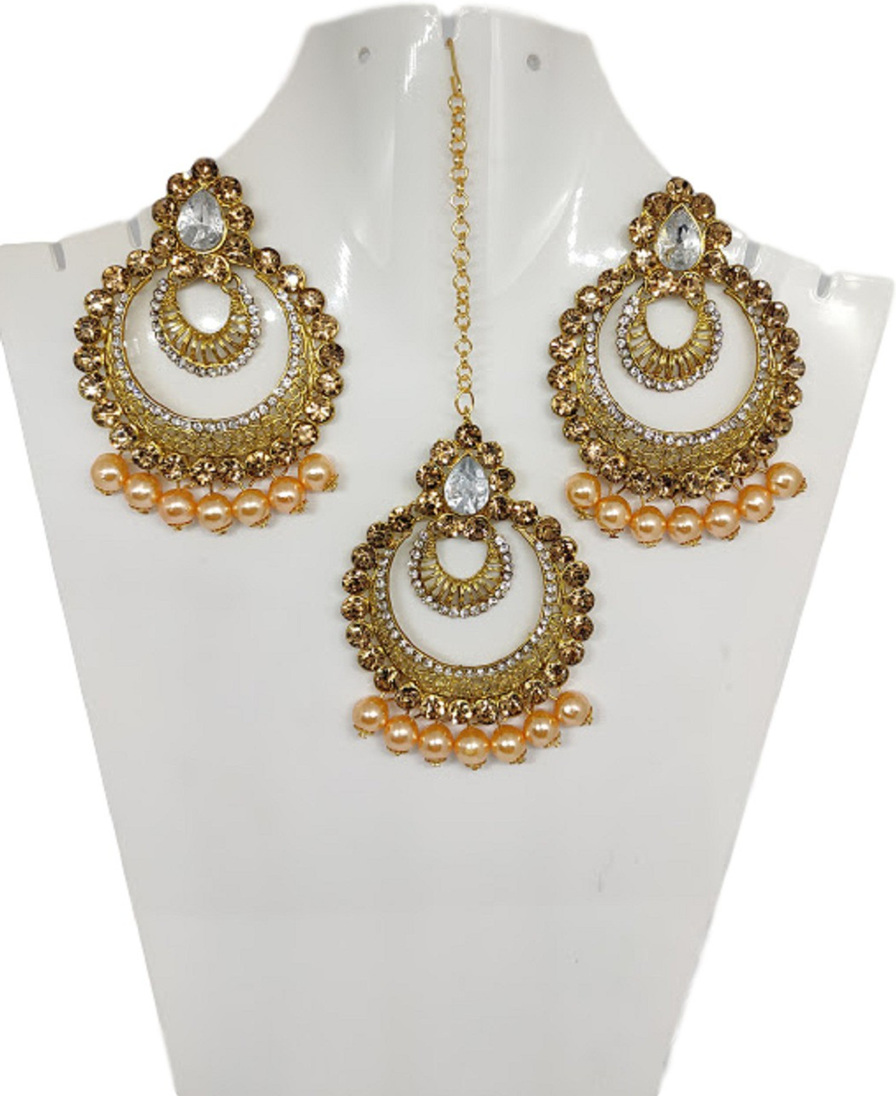 Shimti Alloy Gold, Silver Jewellery Set (Pack of 1) – Gold