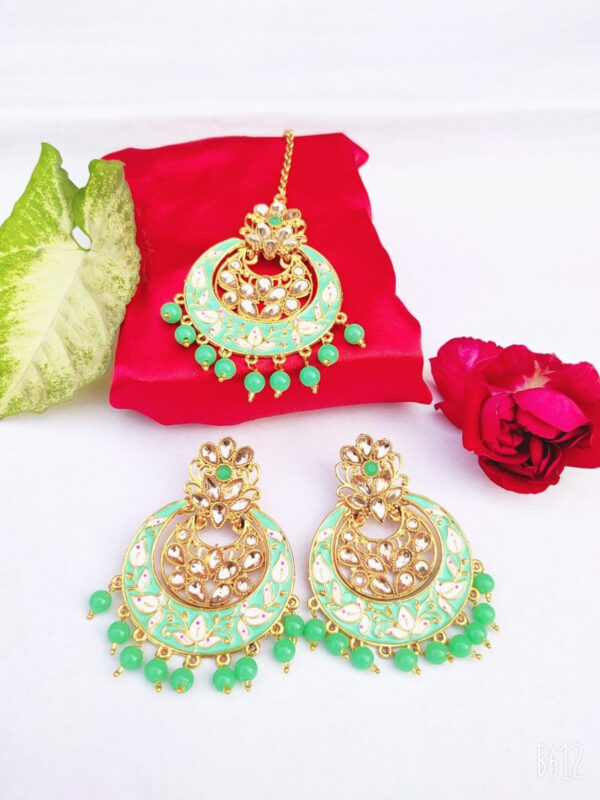 Shimti Alloy Green, Gold Jewellery Set – Green