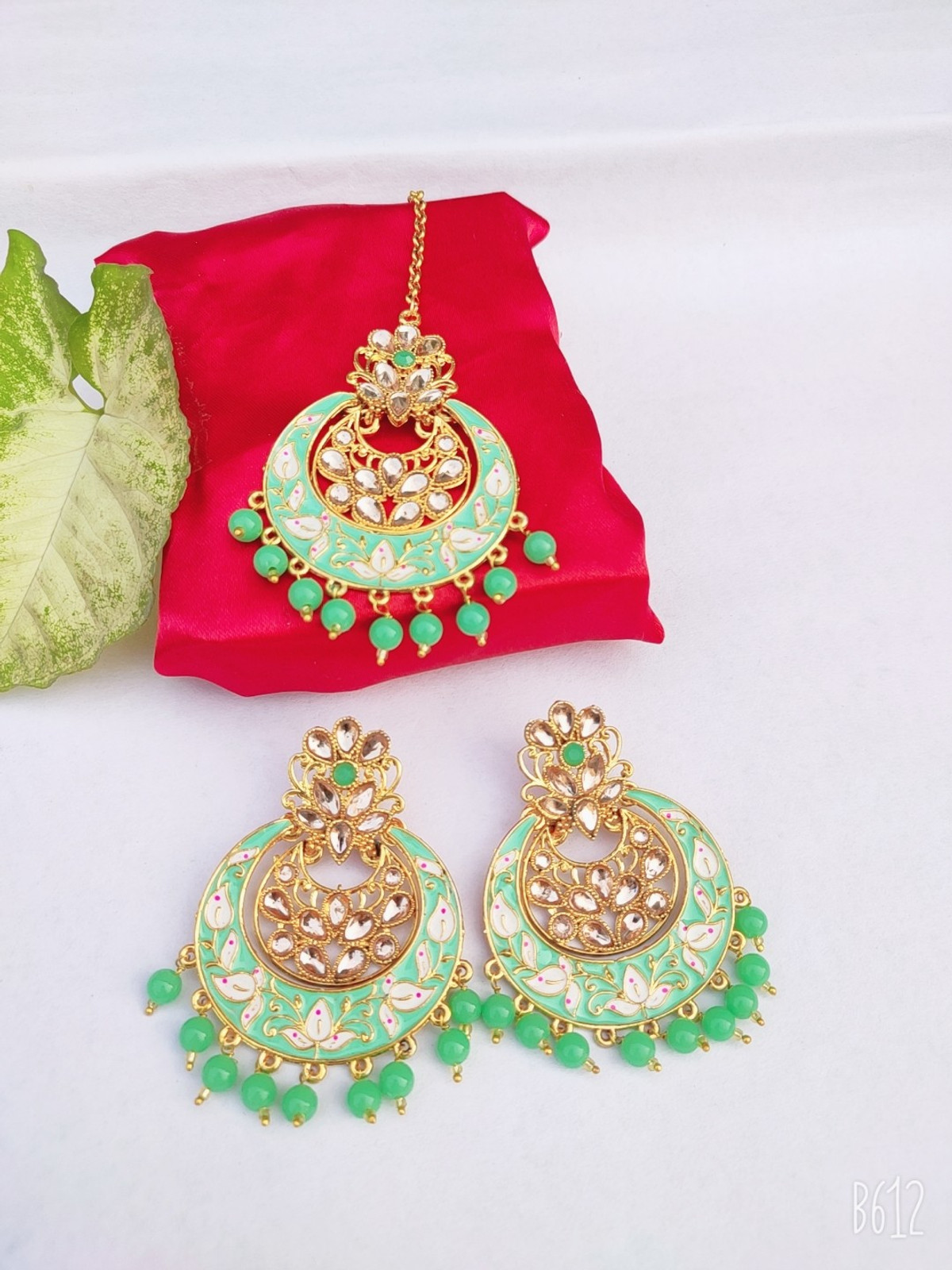 Shimti Alloy Green, Gold Jewellery Set – Green – view 2