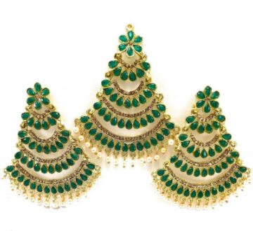 Shimti Alloy Green, Gold Jewellery Set (Pack of 1) – Gold