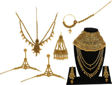 Shimti alloy jewel set gold gold
