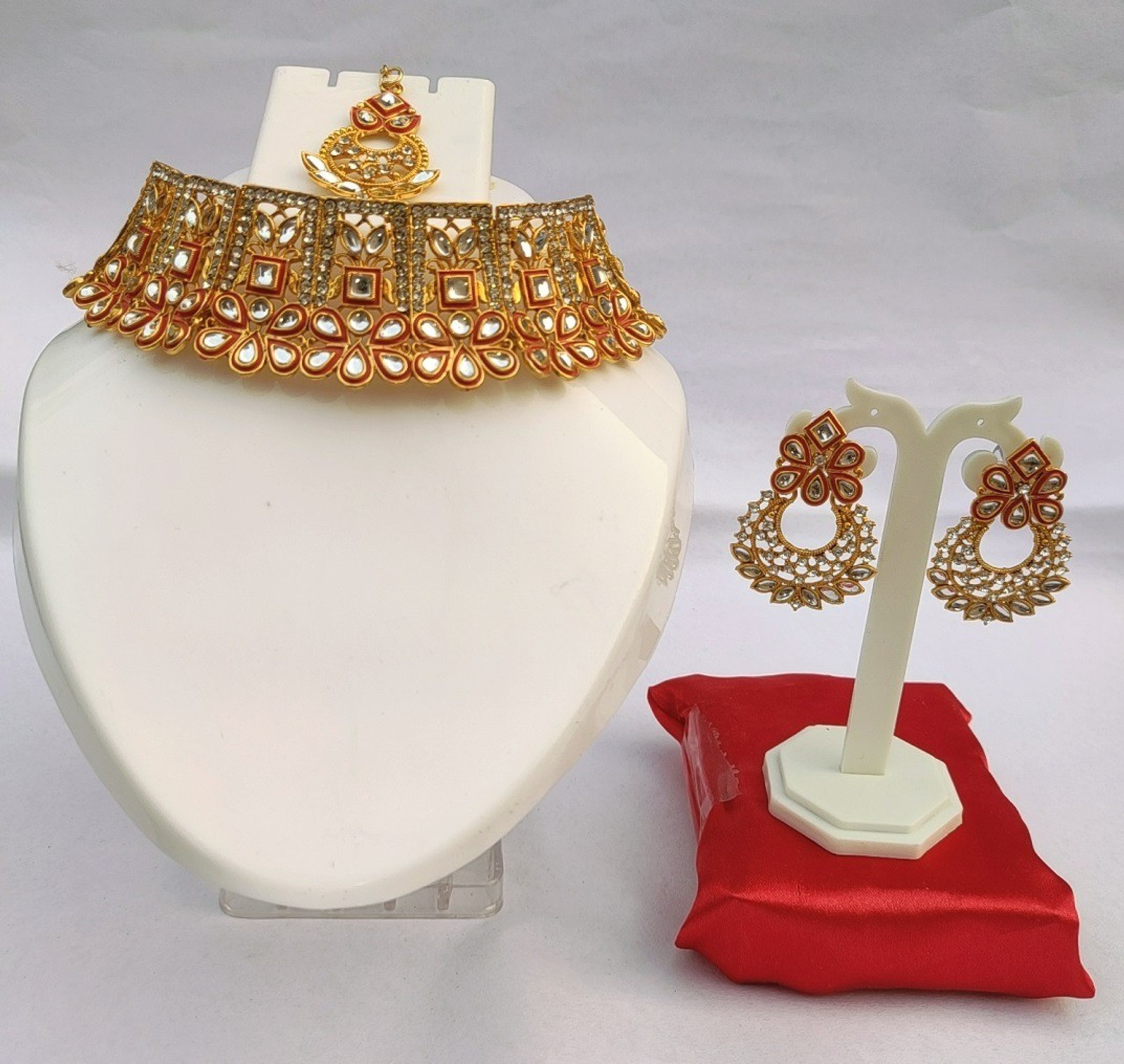 Shimti Alloy Jewel Set (Red, Gold) – Red, Gold
