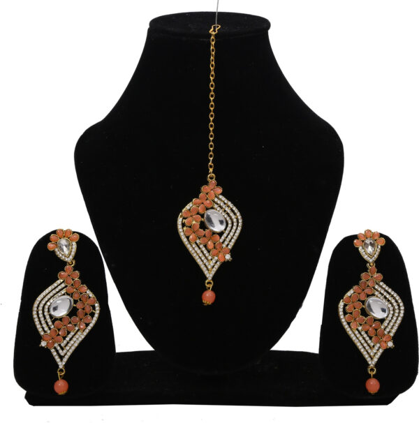 Shimti Alloy White, Gold Jewellery Set – White