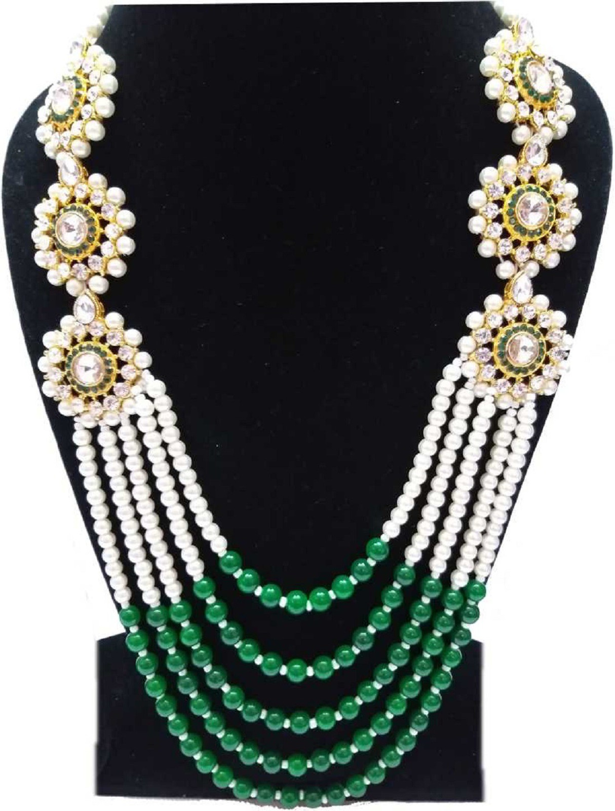 Shimti Brass Gold-plated Green Jewellery Set – Green – view 3