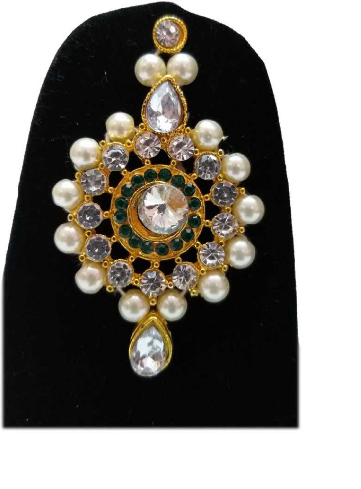 Shimti Brass Gold-plated Green Jewellery Set – Green – view 5
