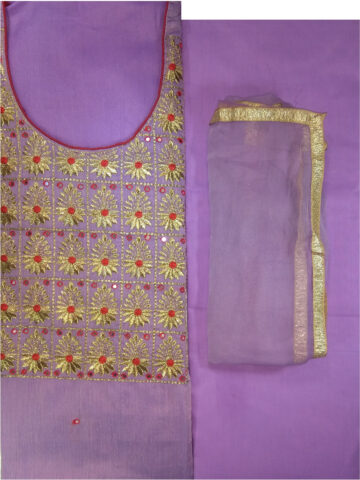 Shimti Chanderi Embellished Salwar Suit Material () – Mauve