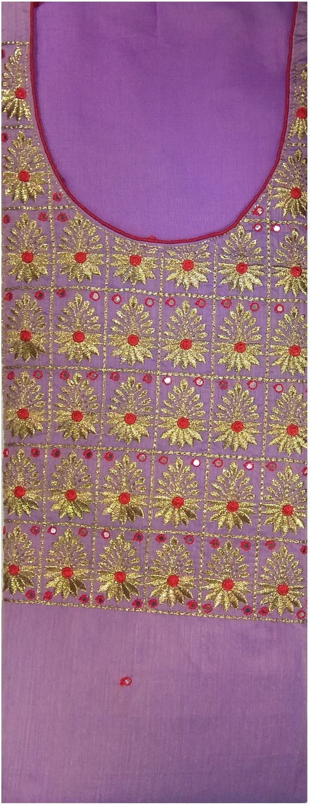 Shimti Chanderi Embellished Salwar Suit Material () – Mauve – view 3