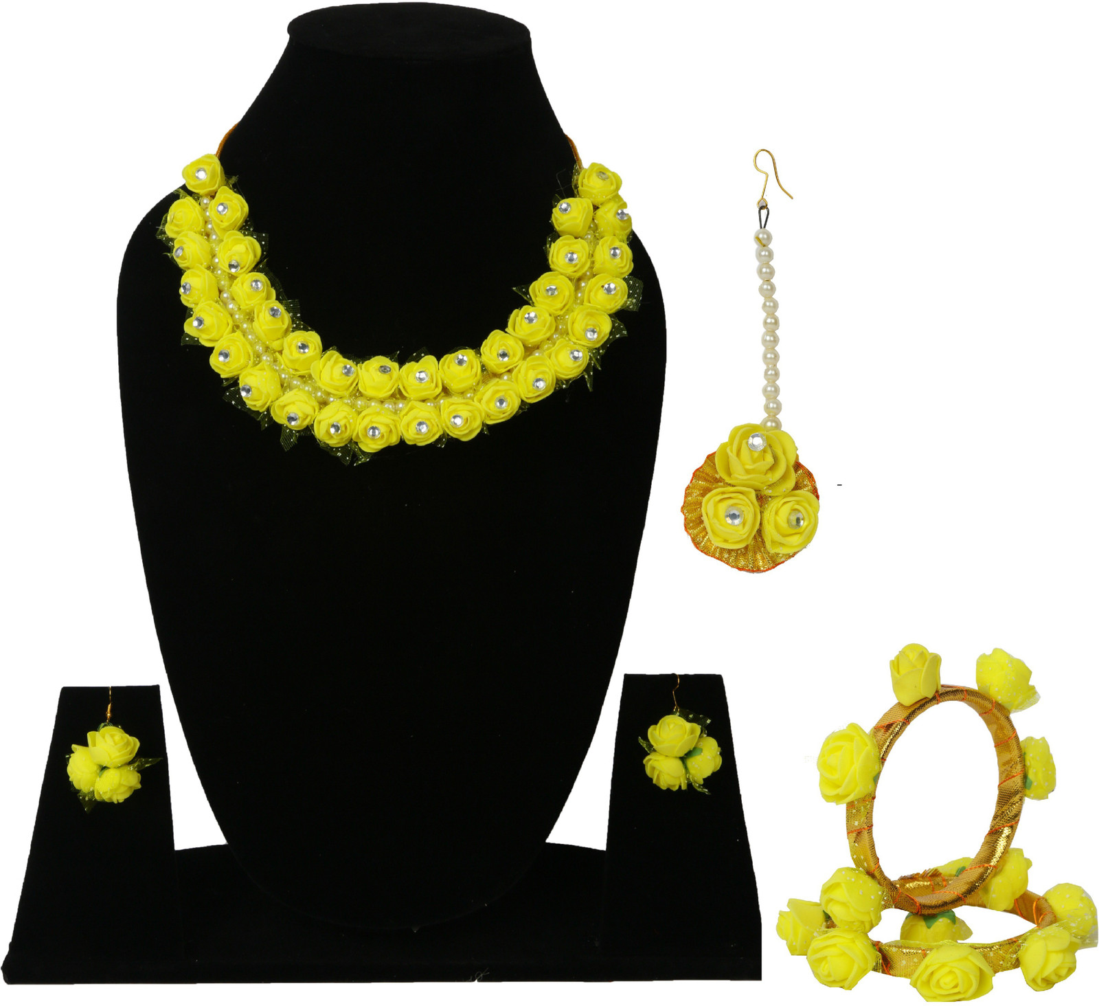 Shimti Fabric Multicolor Jewellery Set (Pack of 1) – Multicolor