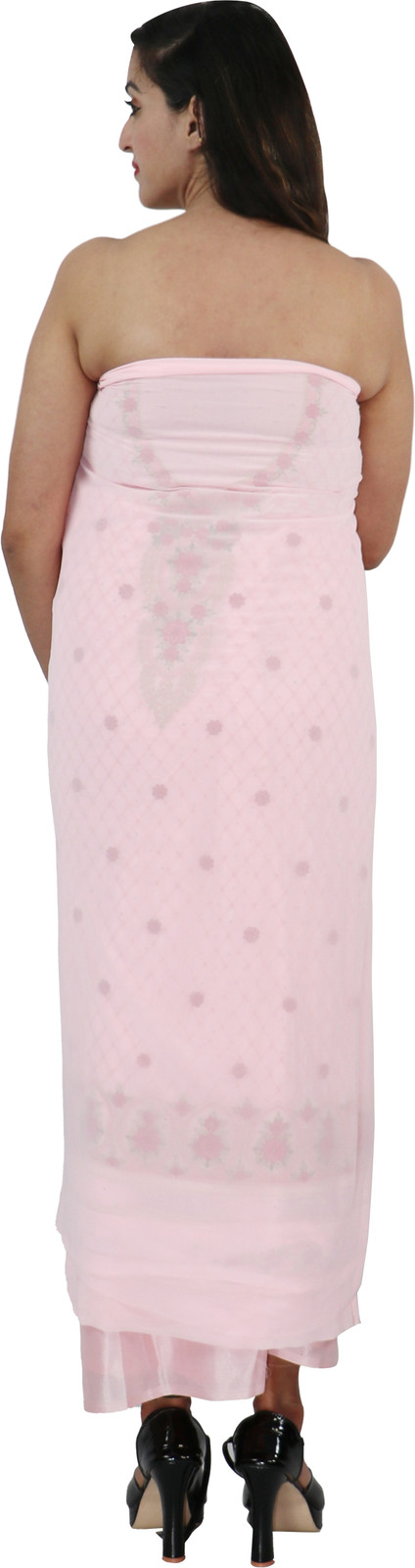 Shimti Georgette Embroidered Salwar Suit Material – Pink, red – view 2
