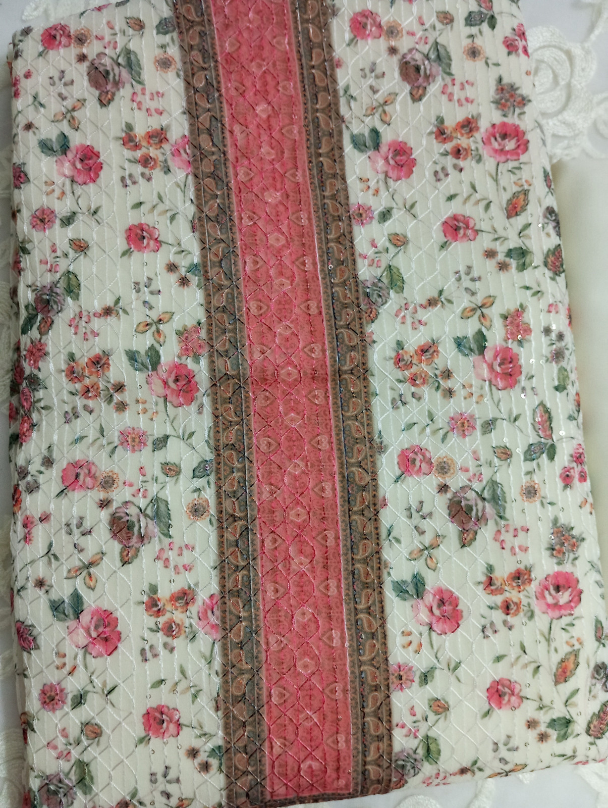 Shimti Georgette Printed Salwar Suit Material – Pink – view 3