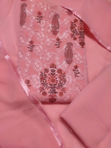 Shimti Georgette Salwar Suit Material (Unstitched) – Pink