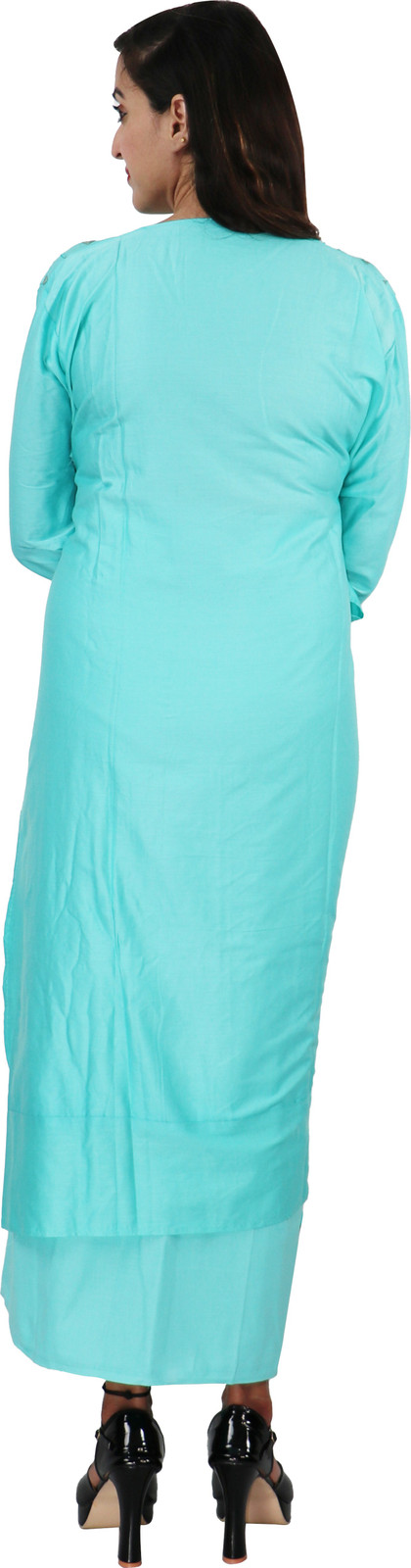 Shimti Polycotton Embellished Salwar Suit Material – Light Blue – view 2