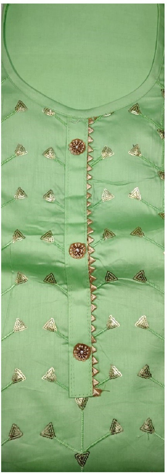 Shimti Polycotton Embellished Salwar Suit Material – Light Green – view 3