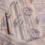 Shimti polycotton floral print salwar suit material light orange