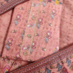 Shimti polycotton floral print salwar suit material peach