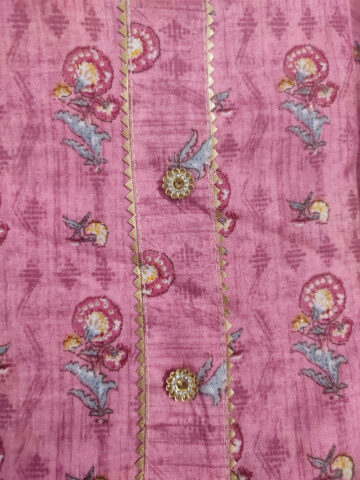 Shimti Polycotton Printed Kurta & Churidar Material – Pink