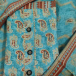 Shimti polycotton printed salwar suit material blue