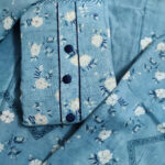 Shimti polycotton printed salwar suit material blue