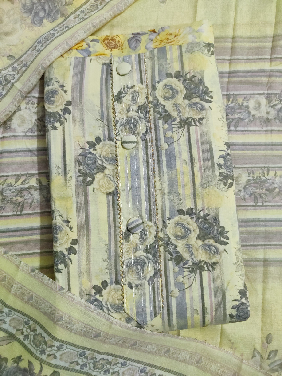 Shimti Polycotton Printed Salwar Suit Material – Lemon