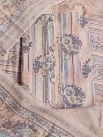 Shimti Polycotton Printed Salwar Suit Material () – Light Orange