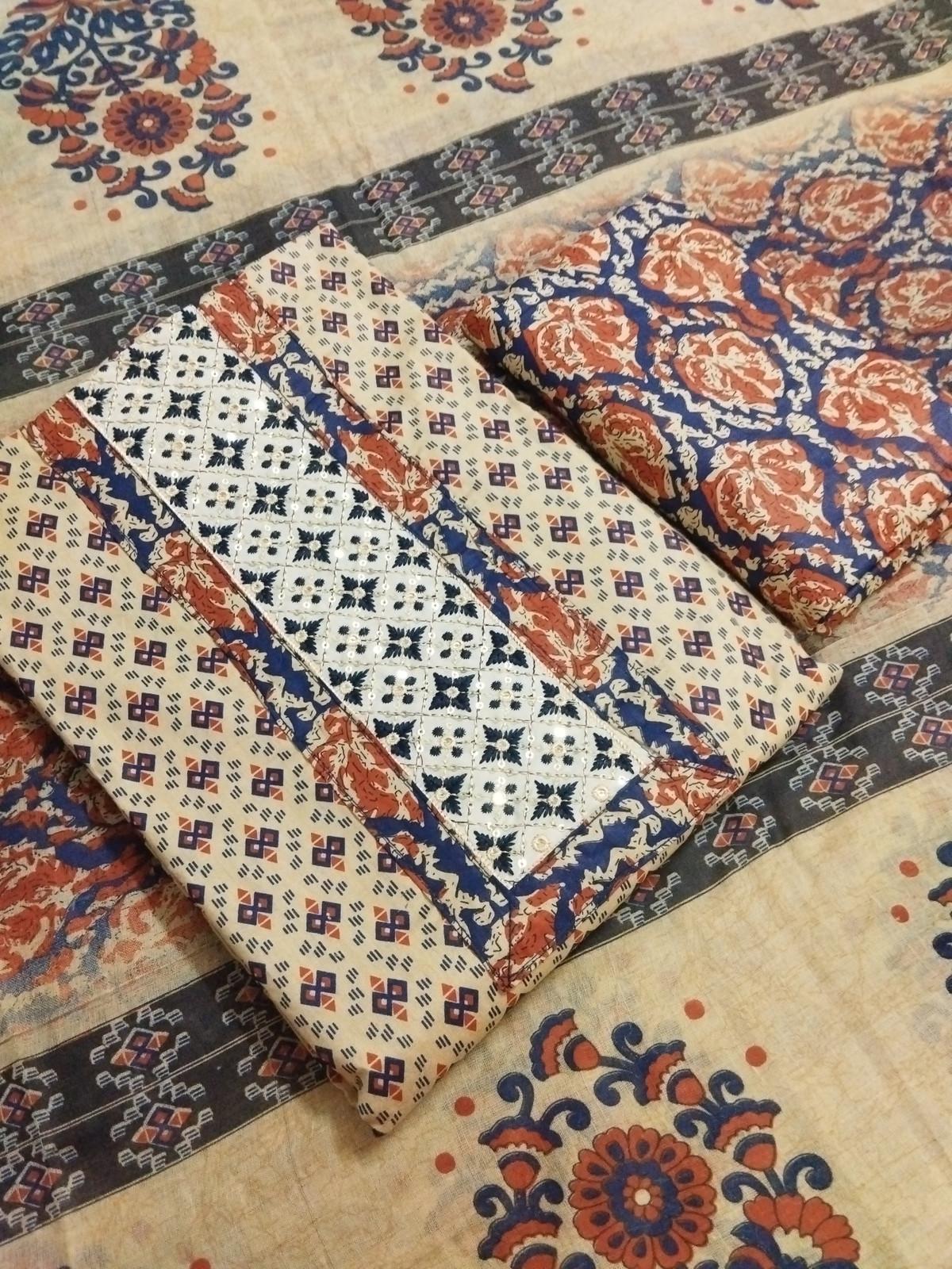 Shimti Pure Cotton Printed Kurta & Churidar Material – Multicolor_BL