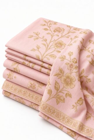 Shimti Pure Cotton Embroidered, Printed Salwar Suit Material – Pink